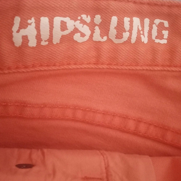 J. Crew Bright Melon Orange Stretch Button Fly Denim Hipslung Shorts Size 4 - Picture 8 of 9